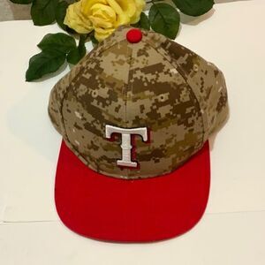 Texas rangers hat camouflage  brown red T